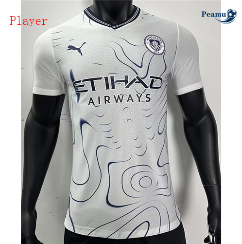 Saldi Maglia Calcio Player Manchester City Bianco 2024-2025