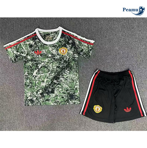 Sconto Maglia Calcio Manchester United Bambino co-signed verde/grigio 2024-2025