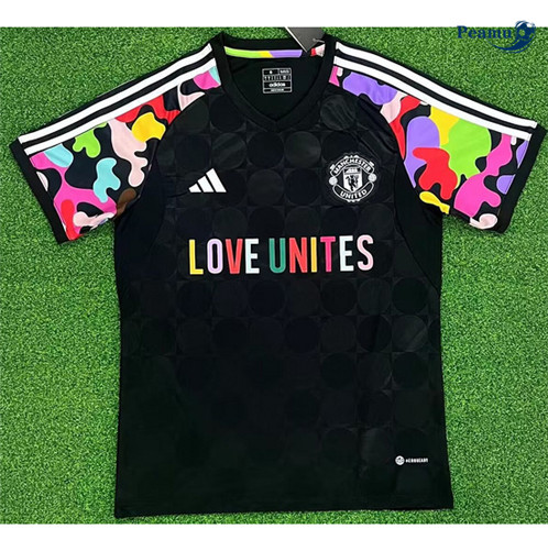 Promozionale Maglia Calcio Manchester United pre-match Formazione Nero 2023-2024