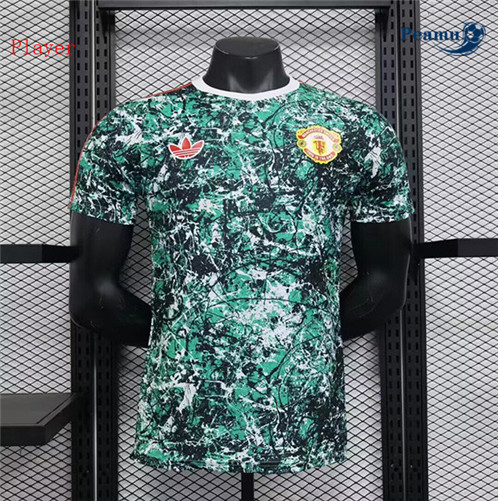 Nuove Maglia Calcio Player Manchester United co-signed verde/grigio 2024-2025
