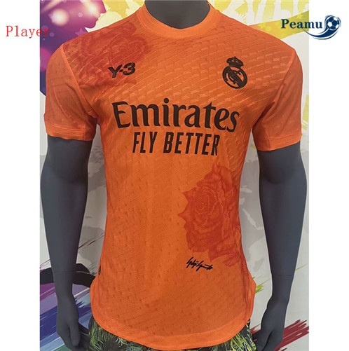 Collezione Maglia Calcio Player Real Madrid Y3 colore arancione 2024-2025