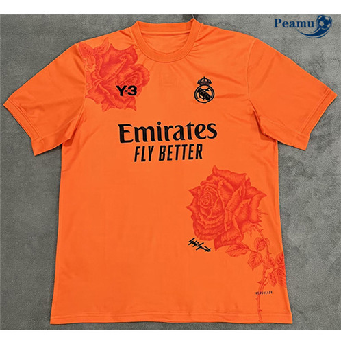 Creare Maglia Calcio Real Madrid Y3 colore arancione 2024-2025