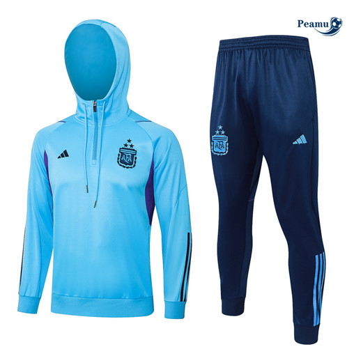 Negozio Tuta Calcio - Felpa con cappuccio Argentina cielo blu 2024-2025