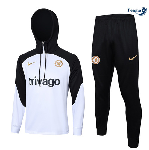 Comperare Tuta Calcio - Felpa con cappuccio Chelsea Bianco 2024-2025