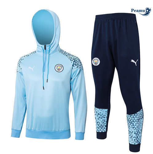 Promozionale Tuta Calcio - Felpa con cappuccio Manchester City azzurro 2024-2025