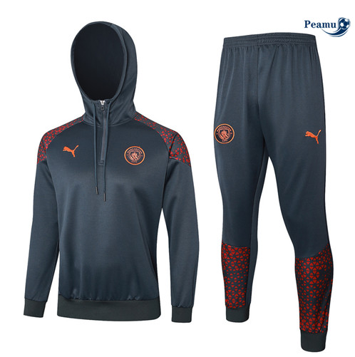 Acquistare Tuta Calcio - Felpa con cappuccio Manchester City grigio 2024-2025