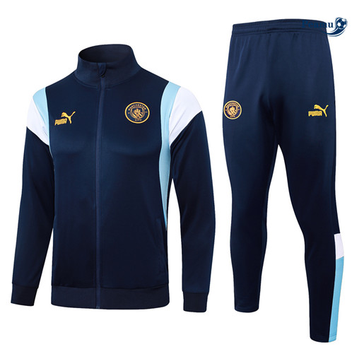 Nuovo Tuta Calcio giacca Manchester City Blu Reale 2024-2025