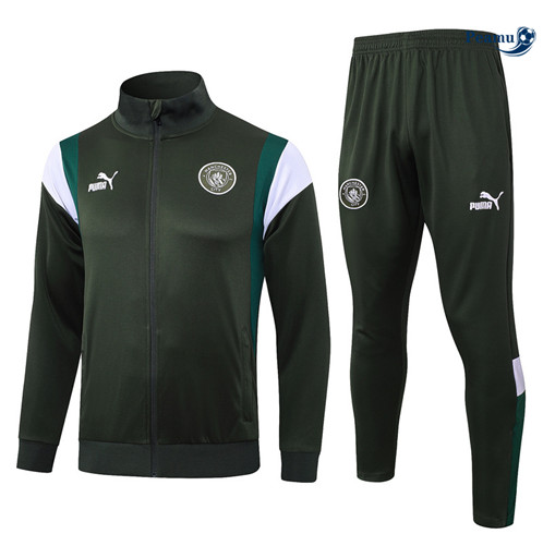 Vendita Tuta Calcio giacca Manchester City verde scuro 2024-2025