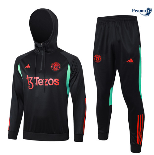 Scelta Tuta Calcio - Felpa con cappuccio Manchester United Nero 2024-2025