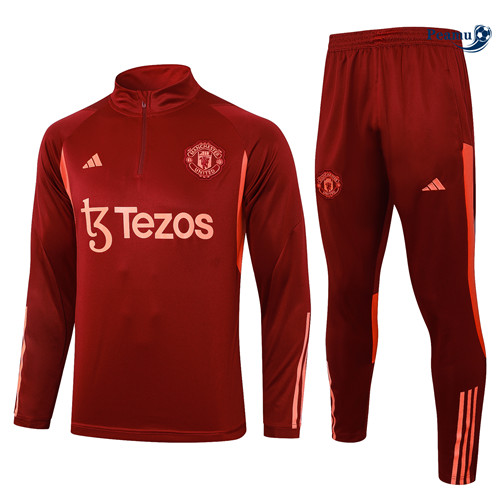 Acquista Tuta Calcio Manchester United carminio 2024-2025