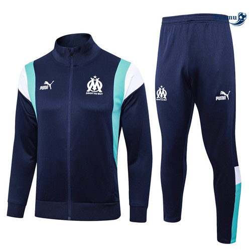 Nuove Tuta Calcio giacca Marsiglia Blu Reale 2024-2025