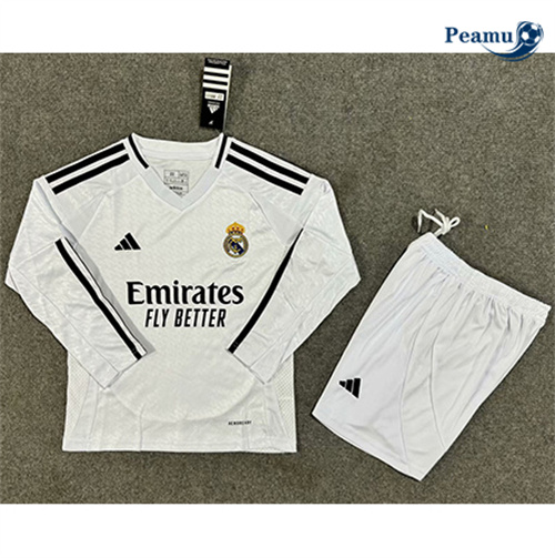 Acquista Maglia Calcio Real Madrid Bambino Prima Manica lunga 2024-2025