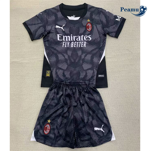 Negozio Maglia Calcio AC Milan Bambino Portiere Nera 2024-2025