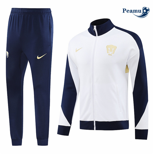 Nuovo Tuta Calcio giacca Pumas Uuam Bianco 2024-2025
