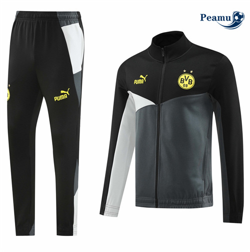 Creare Tuta Calcio giacca Dortmund Nera 2024-2025
