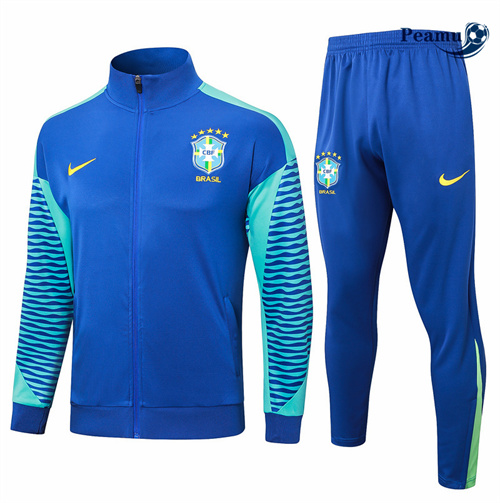 Collezione Tuta Calcio giacca Brasile Blu 2024-2025