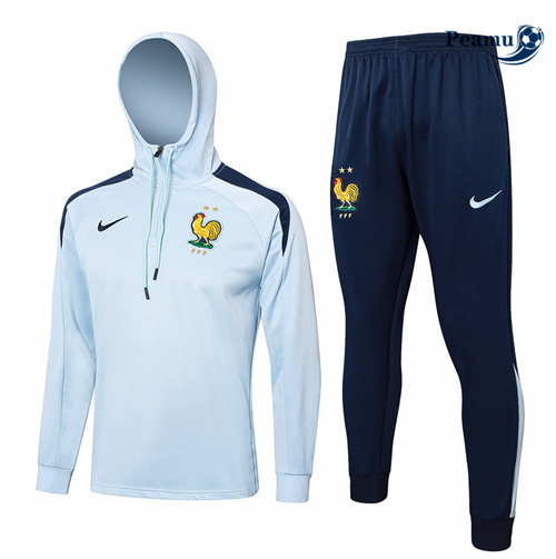 Vendita Tuta Calcio - Felpa con cappuccio Francia Blu 2024-2025