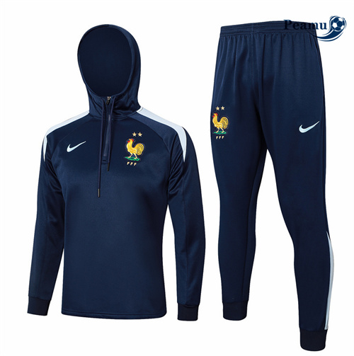 Saldi Tuta Calcio - Felpa con cappuccio Francia Blu navy 2024-2025