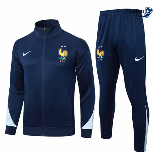 Creare Tuta Calcio giacca Francia Blu navy 2024-2025