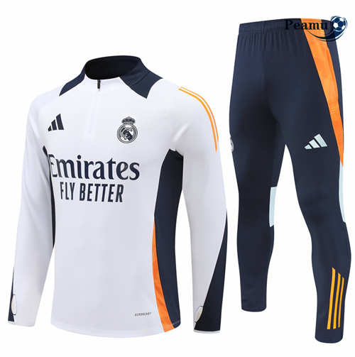 Grossista Tuta Calcio Bambino Real Madrid Bianco 2024-2025