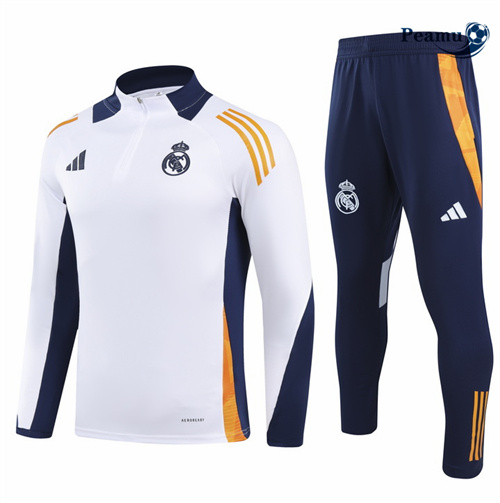 Nuovo Tuta Calcio Bambino Real Madrid Bianco 2024-2025