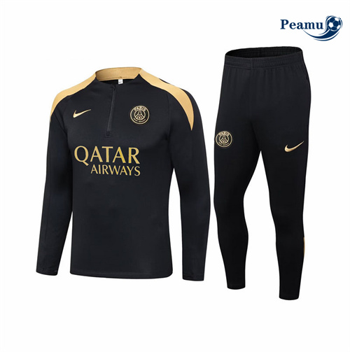 Nuove Tuta Calcio Bambino PSG Nera 2024-2025
