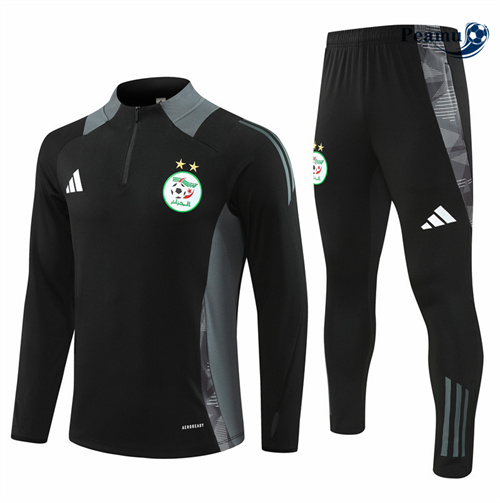 Nuovo Tuta Calcio Bambino Algeria Nera 2024-2025