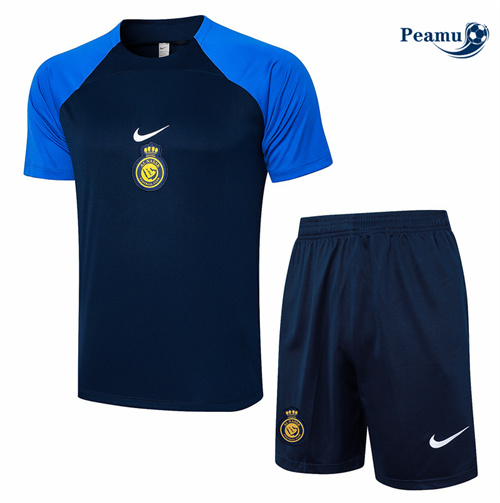 Offrire Kit Maglia Formazione Al-Nassr + Pantaloncini Blu 2024-2025