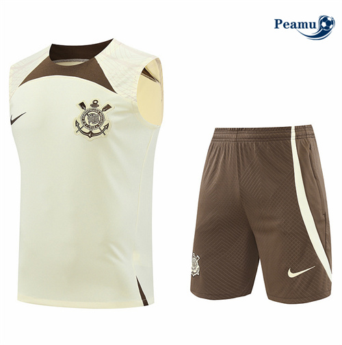 Shopping Kit Maglia Formazione Corinthians Canotta + Pantaloncini Bianco 2024-2025