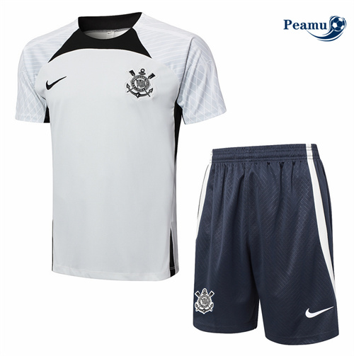 Fornire Kit Maglia Formazione Corinthians + Pantaloncini grigio chiaro 2024-2025