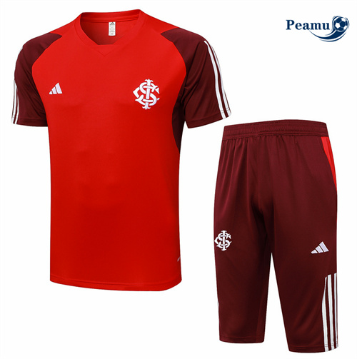Sconto Kit Maglia Formazione SC Internacional + Pantaloncini Rosso 2024-2025