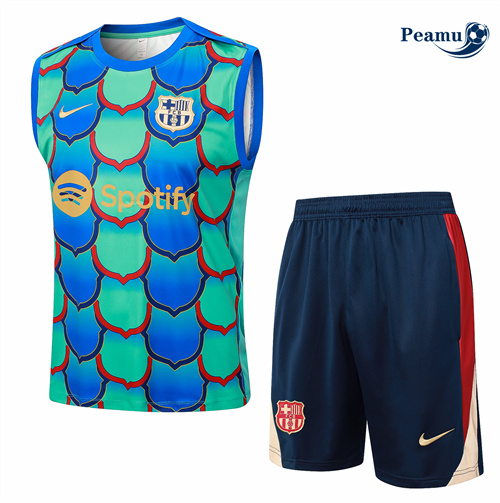 Acquistare Kit Maglia Formazione Barcellona Canotta + Pantaloncini verde 2024-2025