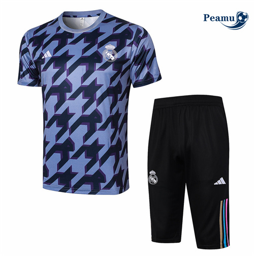 Collezione Kit Maglia Formazione Real Madrid + Pantaloncini grigio 2024-2025
