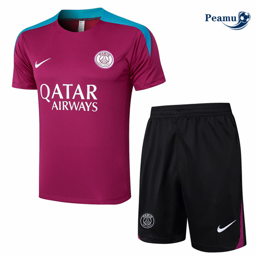 Acquistare Kit Maglia Formazione PSG + Pantaloncini Rosa 2024-2025