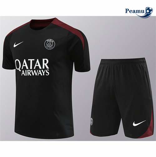 Saldi Kit Maglia Formazione PSG + Pantaloncini Nera 2024-2025
