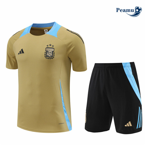 Sconto Kit Maglia Formazione Argentina + Pantaloncini giallo 2024-2025