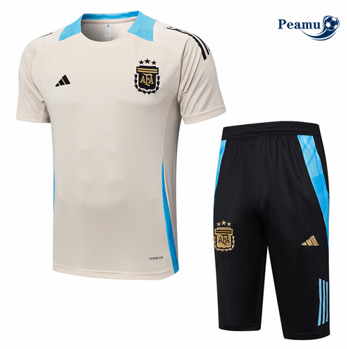 Creare Kit Maglia Formazione Argentina + Pantaloncini giallo 2024-2025