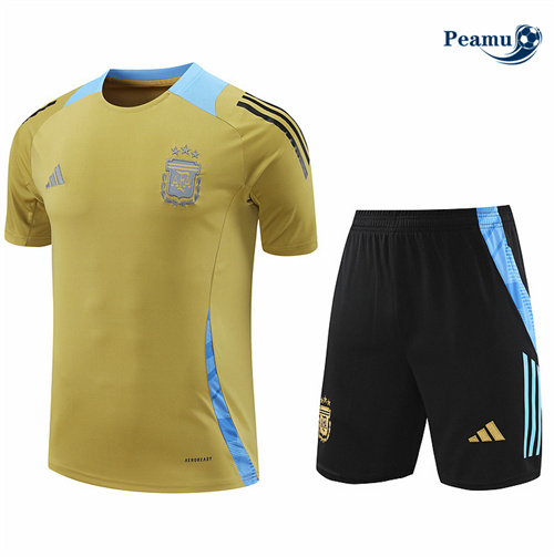 Comperare Kit Maglia Formazione Argentina + Pantaloncini giallo 2024-2025