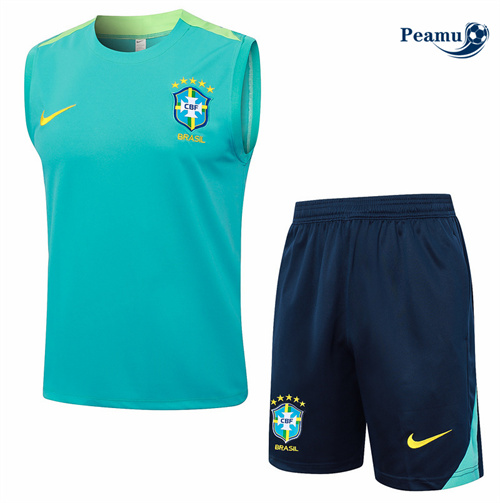 Prezzo Kit Maglia Formazione Brasile Canotta + Pantaloncini cielo blu 2024-2025
