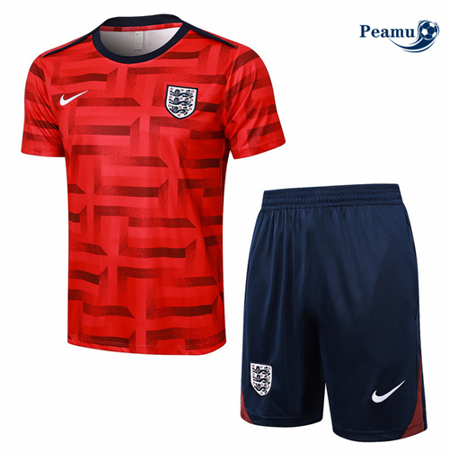 Fornire Kit Maglia Formazione Inghilterra + Pantaloncini Rosso 2024-2025