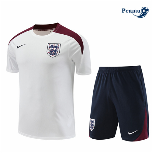 Saldi Kit Maglia Formazione Inghilterra + Pantaloncini Bianco 2024-2025