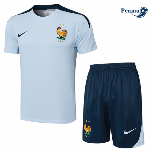 Grossista Kit Maglia Formazione Francia + Pantaloncini Blu 2024-2025