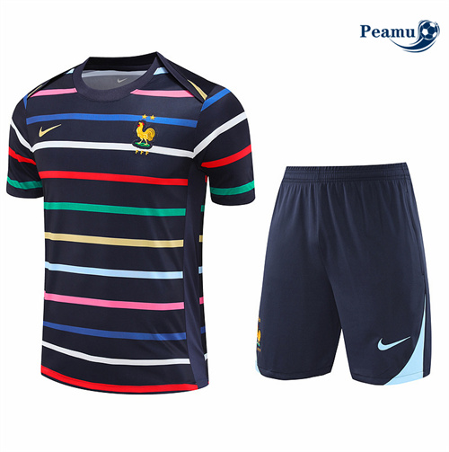Collezione Kit Maglia Formazione Francia + Pantaloncini Blu 2024-2025