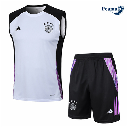 Vendere Kit Maglia Formazione Germania Canotta + Pantaloncini Bianco 2024-2025