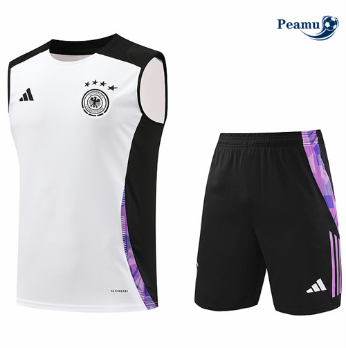 Negozio Kit Maglia Formazione Germania Canotta + Pantaloncini Bianco 2024-2025