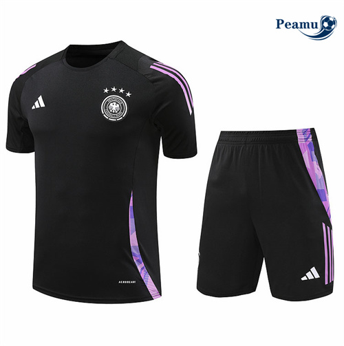 Negozio Kit Maglia Formazione Germania + Pantaloncini Nera 2024-2025