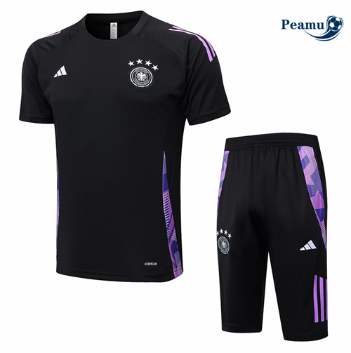 Grossista Kit Maglia Formazione Germania + Pantaloncini Nera 2024-2025