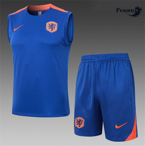 Prezzo Kit Maglia Formazione Paesi Bassi Canotta + Pantaloncini Blu 2024-2025