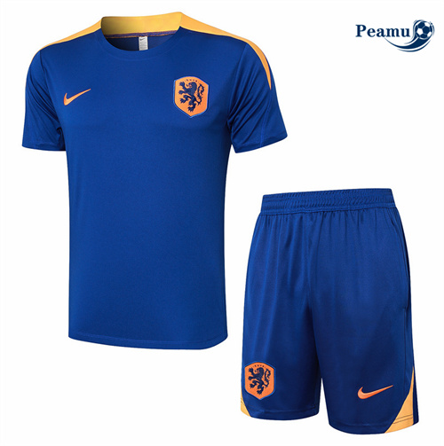 Vendere Kit Maglia Formazione Paesi Bassi + Pantaloncini Blu 2024-2025