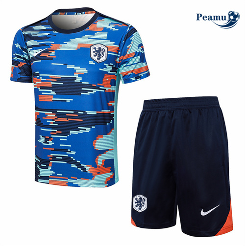 Negozio Kit Maglia Formazione Paesi Bassi + Pantaloncini Blu 2024-2025